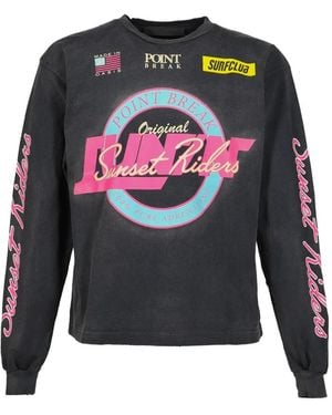 JUN/NAKAYAMA Graphic-Print Long-Sleeve T-Shirt - Grey