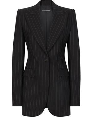 Dolce & Gabbana Blazer A Righe - Nero