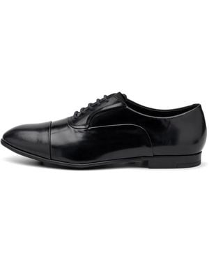Frau Polished Leather Oxford Shoes - Black
