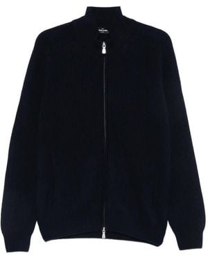 Gran Sasso Gerippter Cardigan Mit Reißverschluss - Blau
