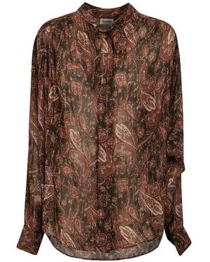 ANDAMANE Rania Paisley-Print Shirt - Brown
