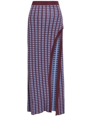 Rabanne Gonna Con Stampa Geometrica - Viola