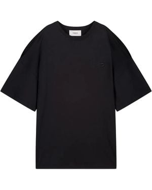 Coperni Open Shoulder T-Shirt - Black