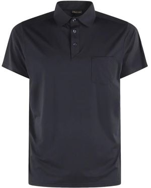 Save The Duck Logo-Patch Chest-Pocket Polo Shirt - Black
