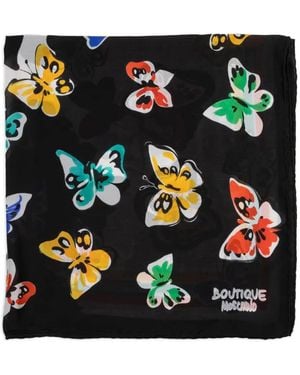 Moschino Butterfly-Print Scarf - Black