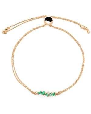 Suzanne Kalan 18Kt Willow Emerald Bracelet - White