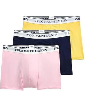 Polo Ralph Lauren Logo-Waistband Boxers (Pack Of Three) - Pink