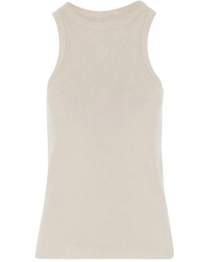 By Malene Birger Ribbed Sleeveless Top - Natural