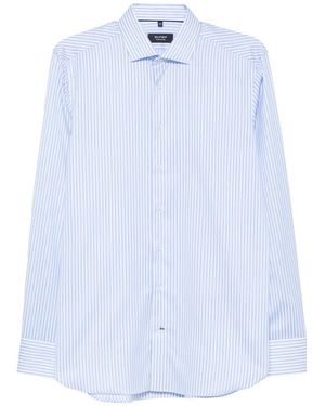 Olymp Striped Long-Sleeve Shirt - White