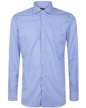 Barba Napoli Striped Shirt - Blue