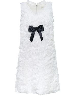 ShuShu/Tong Ruffle-Detail Bow-Embellished Dress - White