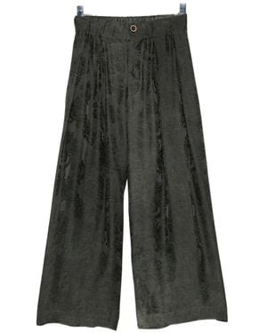 Uma Wang Jacquard-Pattern Wide-Leg Pants - Grey