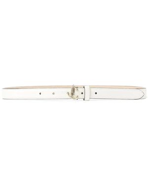 Jimmy Choo Cinturón Helina Con Hebilla Del Logo - Blanco