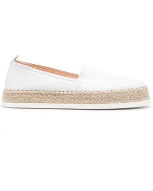 Agl Attilio Giusti Leombruni Rope Flat Leather Espadrilles - White