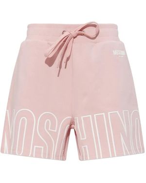 Moschino Logo-Print Shorts - Pink