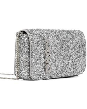 DKNY Glitter Chain Crossbody Bag - Gray