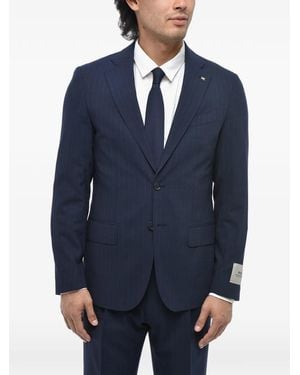 Corneliani Pinstripe Single-Breasted Suit - Blue