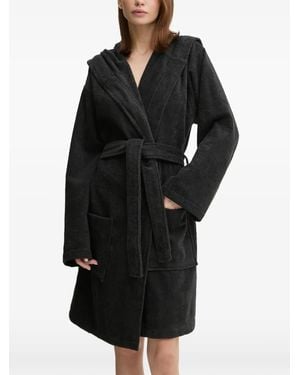 adidas Hooded Belted Bathrobe - Black