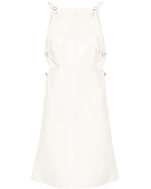 Courreges Slash Buckle Sleeveless Minidress - White