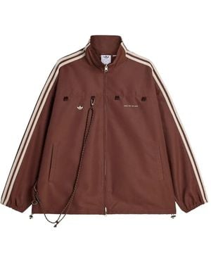 Song For The Mute X Adidas Logo-Print Track Jacket - Brown