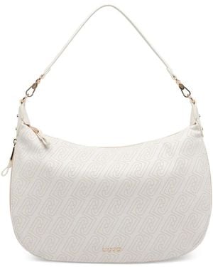 Liu Jo Logo-Pattern Shoulder Bag - White