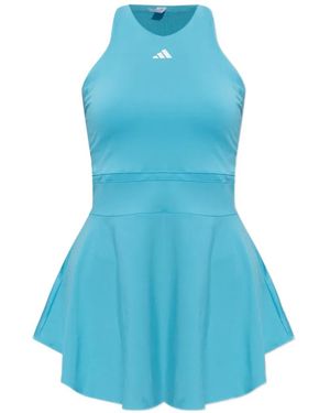 adidas Climacool Logo-Print Racer-Back Jumpsuit - Blue