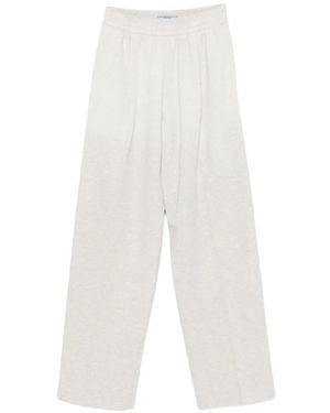 Prada Pantaloni Sportivi Con Vita Elasticizzata - Bianco