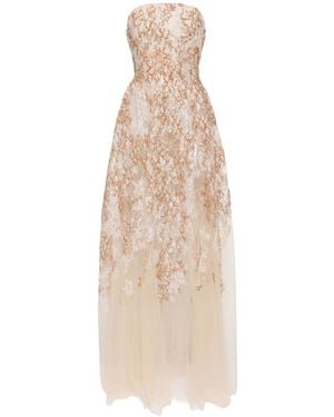 Saiid Kobeisy Embroidered Maxi Dress - Natural
