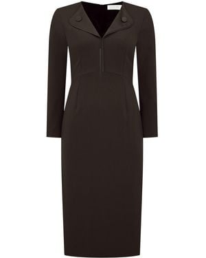 Jane Venice Midi Dress - Black