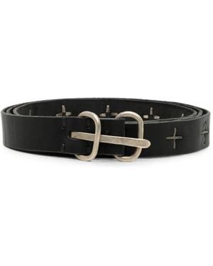 Ma+ Ceinture En Cuir À Ornements - Blanc