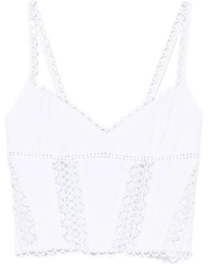 Charo Ruiz Haut-Corset Poppy En Guipure - White