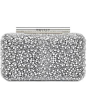 McQueen Bolso De Mano T-Bar Con Aplique De Cristales - Gris