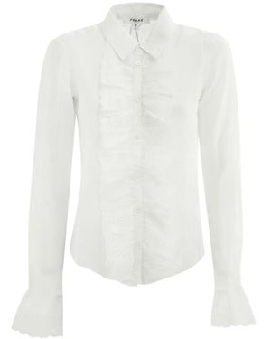 FRAME Chemise À Volants - Blanc