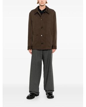 Brioni Silk Buttoned-Cuff Jacket - Black