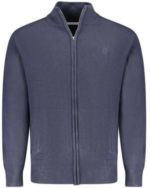 North Sails Zip-Up Logo-Patch Sweatshirt - Blue