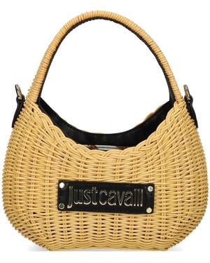 Just Cavalli Woven Tote Bag - Metallic