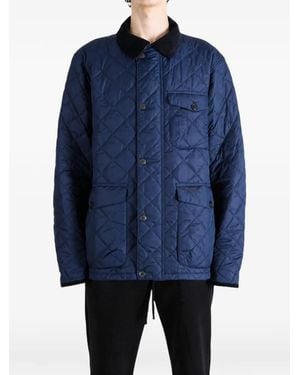Barbour Hornby Quilted Corduroy-Collar Jacket - Blue