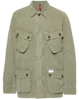 Fay Jungle Cotton Shirt Jacket - Green