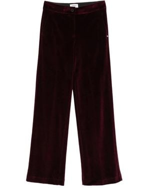 Ottod'Ame Velvet Straight Pants - White