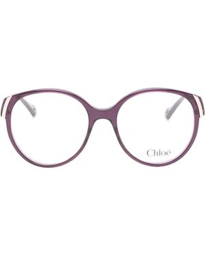 Chloé Gafas Con Montura Redonda - Morado