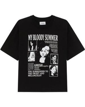 AMISH Cropped T-shirt - Black