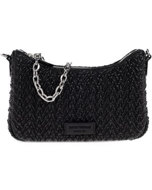 Emporio Armani キルティング ショルダーバッグ - ブラック
