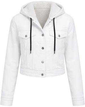 Iceberg Button Fastening Hooded Jacket - White