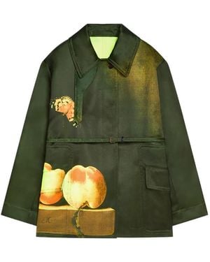 Dries Van Noten Oversized Printed Jacket - Green