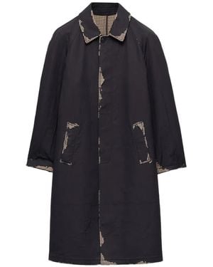 Prada Bonded Devoré Cotton Coat - Blue