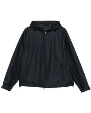 Giorgio Armani Blue Hooded Jacket - Black