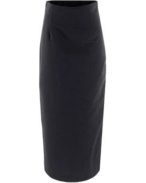 Gentry Portofino Falda de tubo con cintura alta - Azul