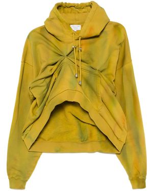 Collina Strada Drapierter Hoodie - Gelb