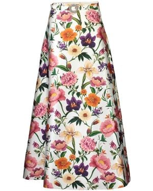 Borgo De Nor Bellamy Floral-Print Maxi Skirt - White