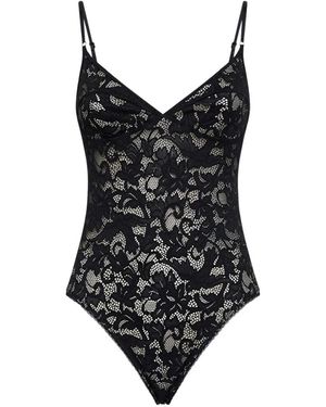 Zimmermann Body Con Encaje Bordado - Negro